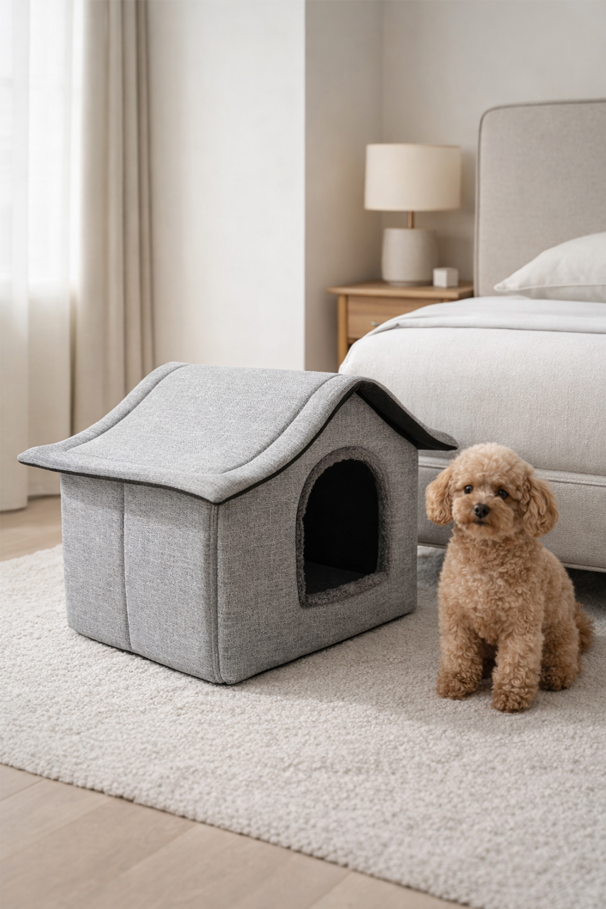 Tinypati Grand Villa Lüks Gri Kedi ve Köpek Yatağı Tinypati Grand Villa Lüks Gri Kedi ve Köpek Yatağı - Görsel 8
