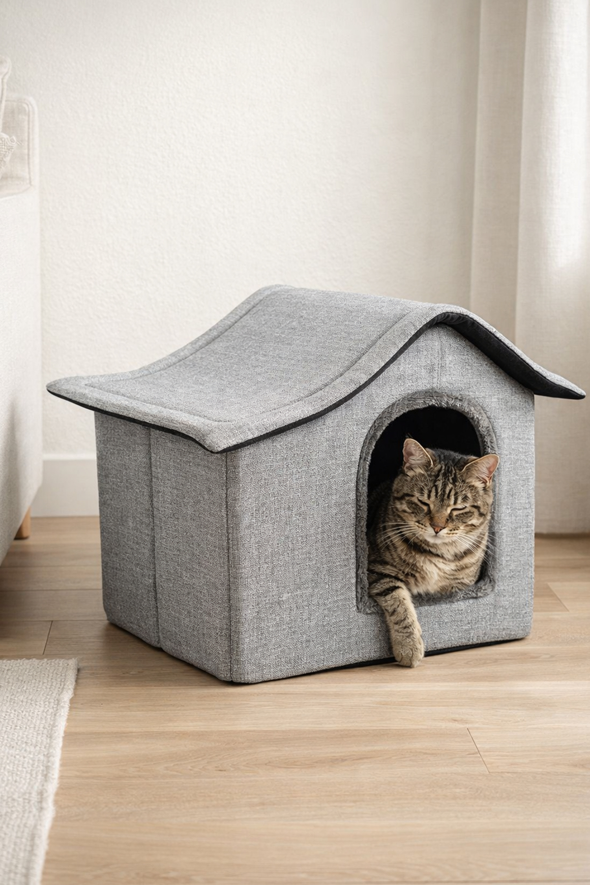 Tinypati Grand Villa Lüks Gri Kedi ve Köpek Yatağı Tinypati Grand Villa Lüks Gri Kedi ve Köpek Yatağı - Görsel 7