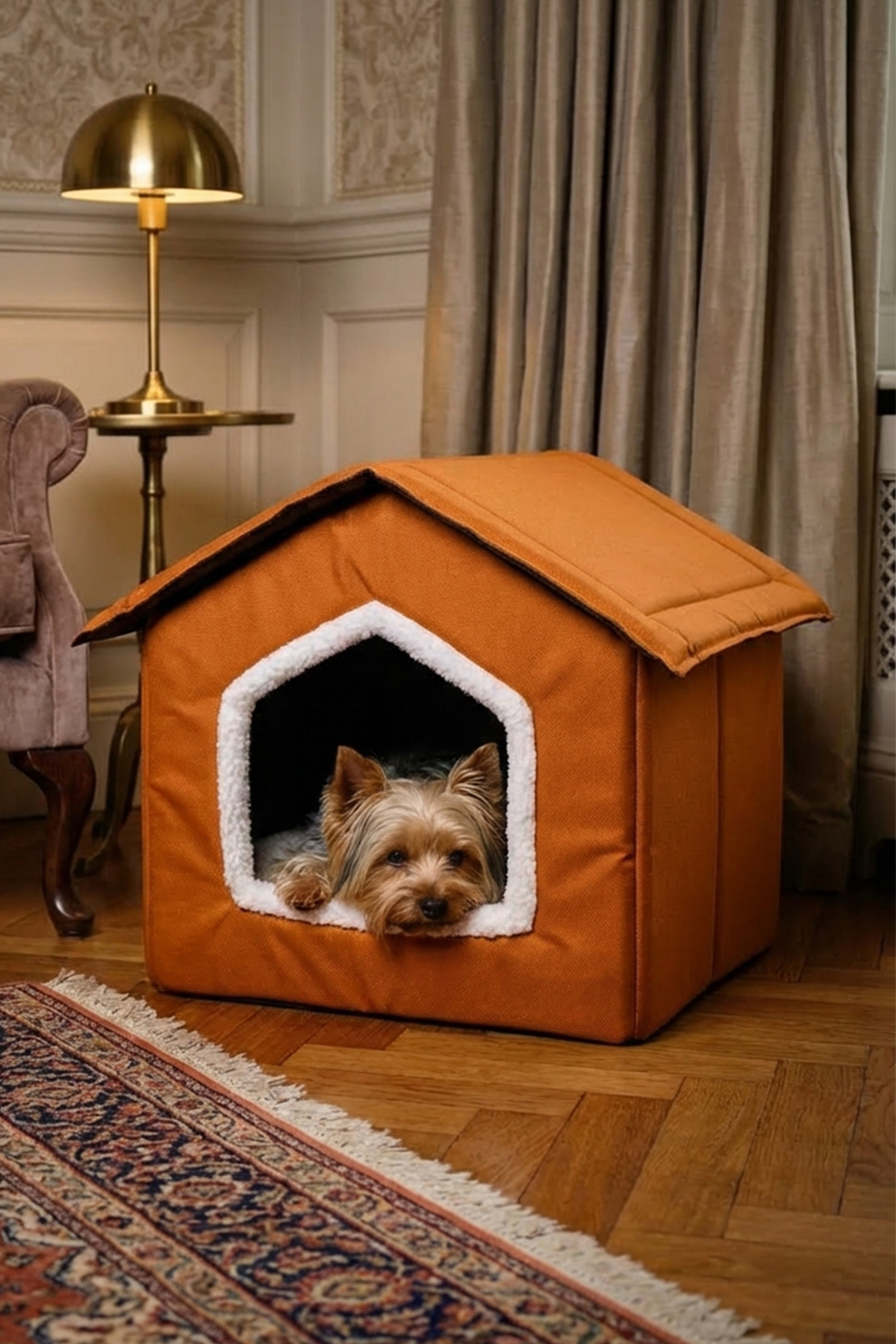 Tinypati Vira Su Geçirmez Portatif Turuncu Kedi ve Köpek Yatağı Tinypati Vira Su Geçirmez Portatif Turuncu Kedi ve Köpek Yatağı - Görsel 8